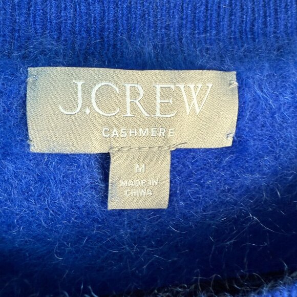 NOT FOR SALE J Crew Brushed Cashmere Sweater Tee Relaxed Fit Cobalt Blue - Picture 5 of 8
